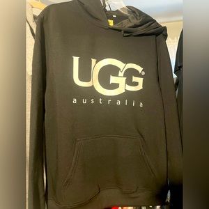NEW UGG hooded, black sweatshirt, size large
